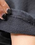 【NOSTRASANTISSIMA】 ASYMMETRY SWEAT COTTON WIDE TOPS FM139_BLACK