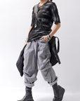【Primordial is Primitive】 UNISEX SIDE PRINTED SLIM FIT TEE ST-709RO_BLACK