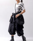 【Primordial is Primitive】 UNISEX SIDE PRINTED SLIM FIT TEE ST-709RO_WHITE