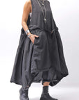 【RUNDHOLZ】MULTIWAY COTTON DRESS _BLACK GLOSS