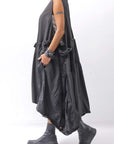 【RUNDHOLZ】MULTIWAY COTTON DRESS _BLACK GLOSS