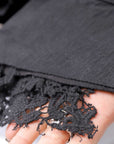 【RUNDHOLZ】 GRUNGE COTTON LACE & STRETCH JACKET _BLACK GLOSS