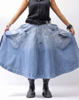 【RUNDHOLZ】 BIG POCKETS DENIM SKIRT _INDIGO STONEWASH