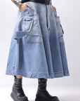 【RUNDHOLZ】 BIG POCKETS DENIM SKIRT _INDIGO STONEWASH