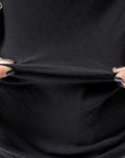 【thom/krom】 UNISEX SKIN COTTO DOUBLE LAYERED HALF SLEEVE TOP MTS921_BLACK