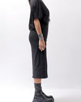 【NOSTRASANTISSIMA】 STRETCH COTTON 2WAY TOP DRESS A08_BLACK