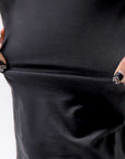 【NOSTRASANTISSIMA】 STRETCH COTTON 2WAY TOP DRESS A08_BLACK