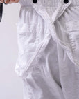 【bajra】 UNISEX FRONT FLAP STRETCH PANTS 148QP02_WHITE