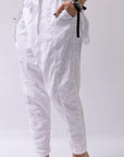 【bajra】 UNISEX FRONT FLAP STRETCH PANTS 148QP02_WHITE