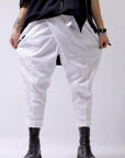 【bajra】 UNISEX FRONT FLAP STRETCH PANTS 148QP02_WHITE