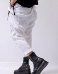 【bajra】 UNISEX FRONT FLAP STRETCH PANTS 148QP02_WHITE