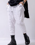 【bajra】 UNISEX FRONT FLAP STRETCH PANTS 148QP02_WHITE