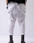 【bajra】 UNISEX FRONT FLAP STRETCH PANTS 148QP02_WHITE
