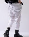 【bajra】 UNISEX FRONT FLAP STRETCH PANTS 148QP02_WHITE