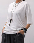 【thom/krom】 UNISEX COTTON MODAL RELAX FIT TEE _OFF WHITE
