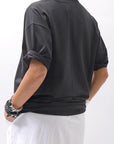 【thom/krom】 UNISEX COTTON MODAL RELAX FIT TEE _BLACK