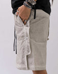 【thom/krom】 UNISEX STRETCH COTTON HALF PANTS MP33_VEGETAL STONE