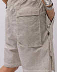 【thom/krom】 UNISEX STRETCH COTTON HALF PANTS MP33_VEGETAL STONE