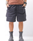 【thom/krom】 UNISEX STRETCH COTTON HALF PANTS MP33_BLACK