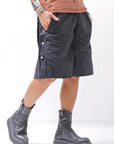 【thom/krom】 UNISEX STRETCH COTTON HALF PANTS MP33_BLACK