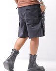 【thom/krom】 UNISEX STRETCH COTTON HALF PANTS MP33_BLACK