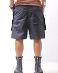 【thom/krom】 UNISEX STRETCH COTTON HALF PANTS MP33_BLACK