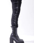 【PALOMA BARCELO】 SIDE GORE CHUNKY HEEL BOOTS_SELENE