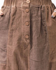 【studio b3】 UNISEX MIX MATERIAL PATCHED SARROUEL PANTS NB2106_COPPER OLD DYE
