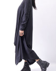 【Primordial is Primitive】 2WAY FRONT DRAPE LONG SLEEVE PANTS DRESS 959RO