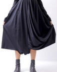 【Primordial is Primitive】 2WAY FRONT DRAPE LONG SLEEVE PANTS DRESS 959RO