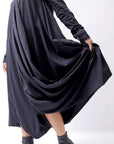 【Primordial is Primitive】 2WAY FRONT DRAPE LONG SLEEVE PANTS DRESS 959RO