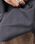【studio b3】 OVERSIZED BACK BUTTON SHIRT TOP NB2070_BLACK