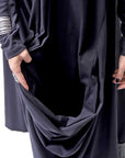 【Primordial is Primitive】 2WAY FRONT DRAPE LONG SLEEVE PANTS DRESS 959RO