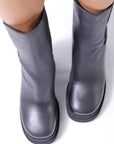 【PALOMA BARCELO】 SIDE GORE CHUNKY HEEL BOOTS_SELENE