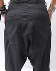 【RUNDHOLZ】 UNISEX STRETCH COTTON GLOSS SARRUEL PANTS _BLACK GLOSS