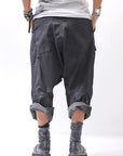 【RUNDHOLZ】 UNISEX STRETCH COTTON GLOSS SARRUEL PANTS _BLACK GLOSS