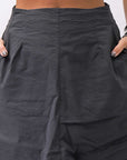 【RUNDHOLZ】 UNISEX STRETCH BIG POCKETS WIDE PANTS _BLACK