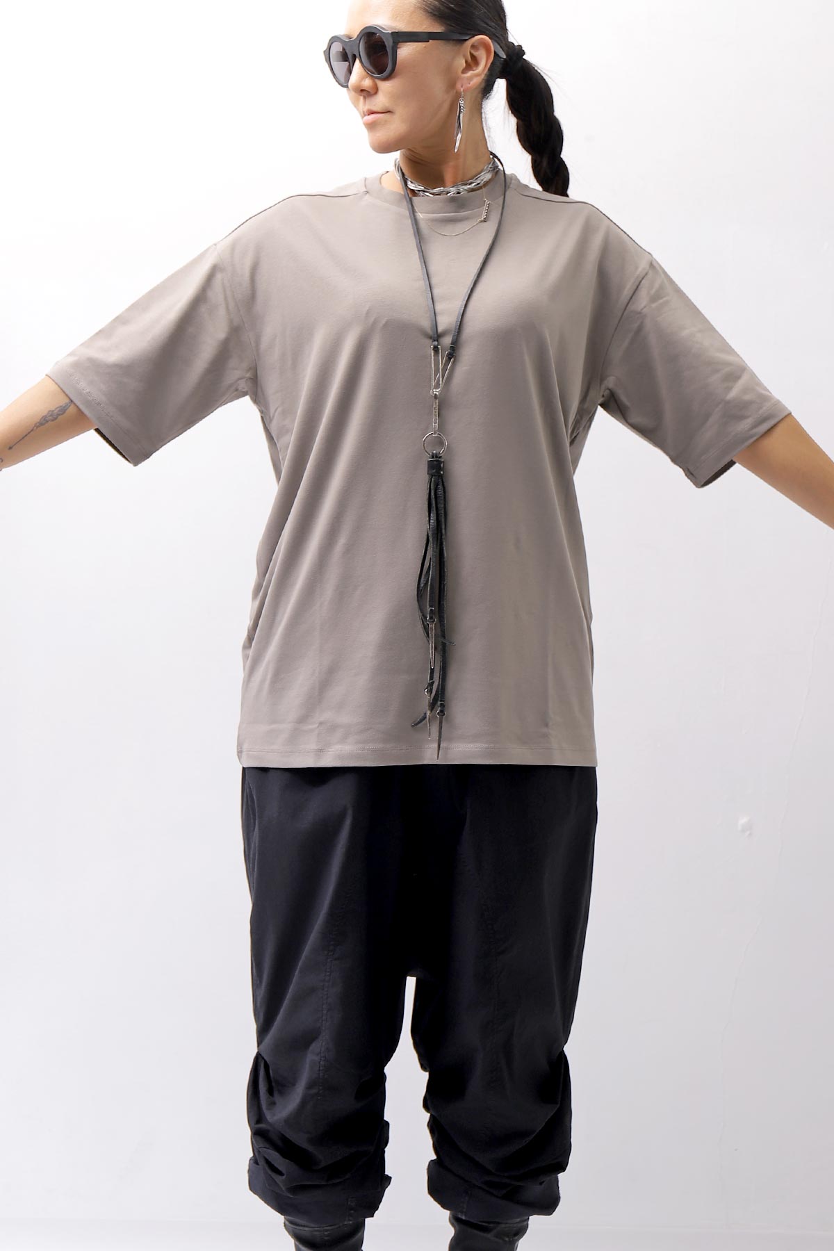 【thom/krom】 UNISEX COTTON MODAL RELAX FIT TEE MTS869_ROCK