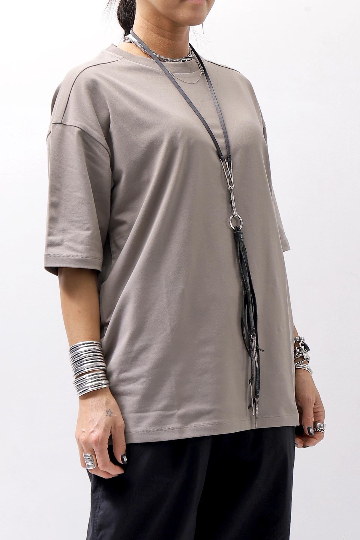 【thom/krom】 UNISEX COTTON MODAL RELAX FIT TEE MTS869_ROCK