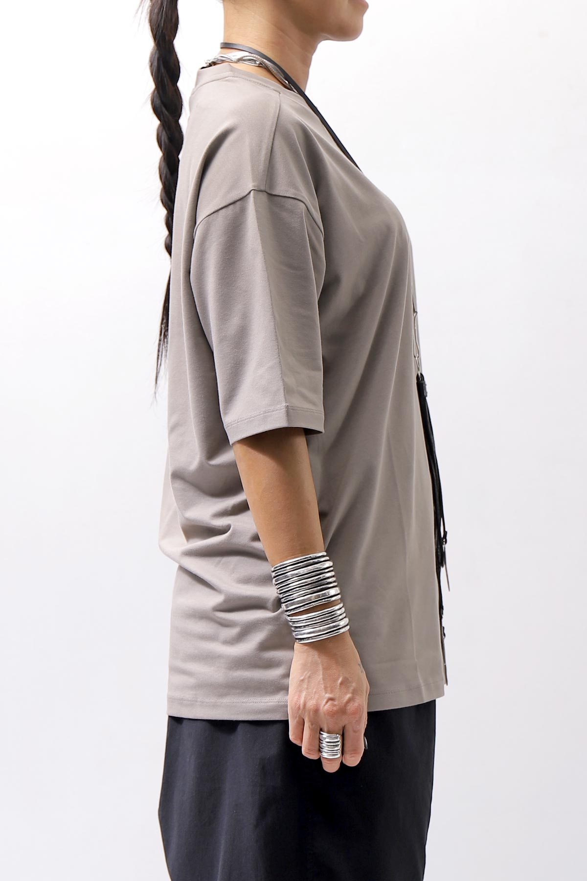 【thom/krom】 UNISEX COTTON MODAL RELAX FIT TEE MTS869_ROCK