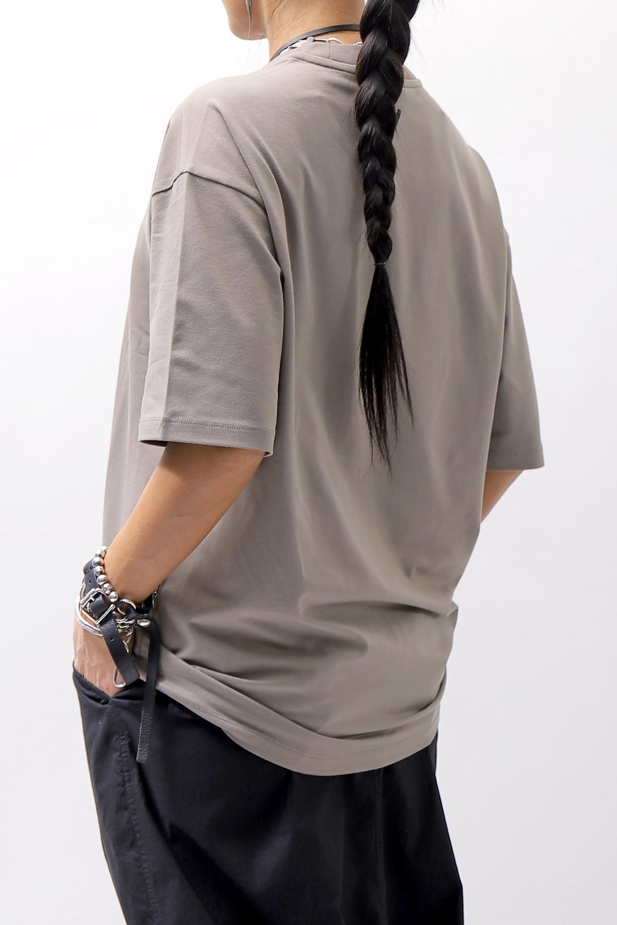 【thom/krom】 UNISEX COTTON MODAL RELAX FIT TEE MTS869_ROCK