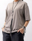 【thom/krom】 UNISEX COTTON MODAL RELAX FIT TEE MTS869_ROCK