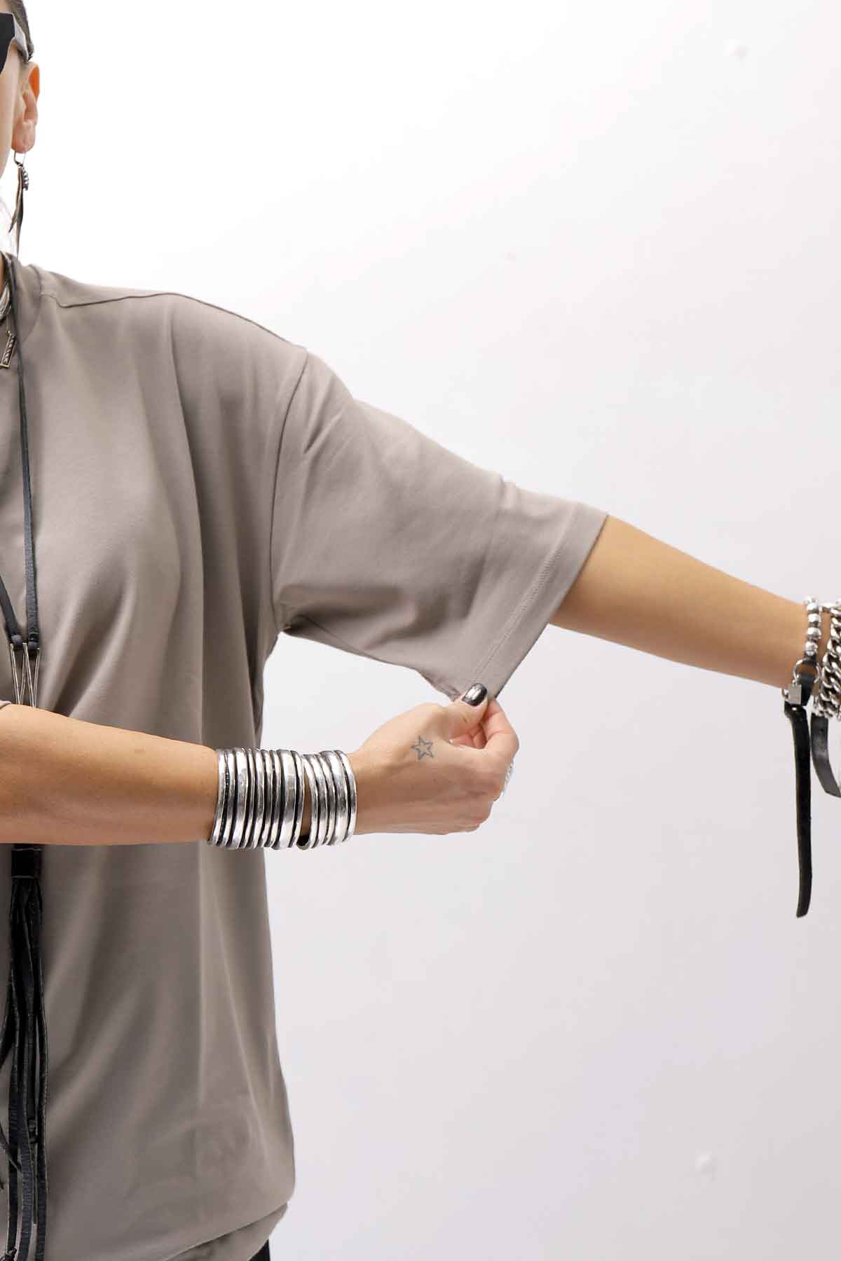 【thom/krom】 UNISEX COTTON MODAL RELAX FIT TEE MTS869_ROCK