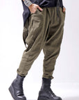 【bajra】 UNISEX FRONT FLAP STRETCH PANTS 148QP02_KHAKI