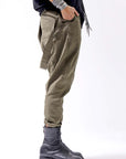 【bajra】 UNISEX FRONT FLAP STRETCH PANTS 148QP02_KHAKI