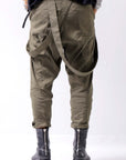 【bajra】 UNISEX FRONT FLAP STRETCH PANTS 148QP02_KHAKI