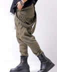 【bajra】 UNISEX FRONT FLAP STRETCH PANTS 148QP02_KHAKI