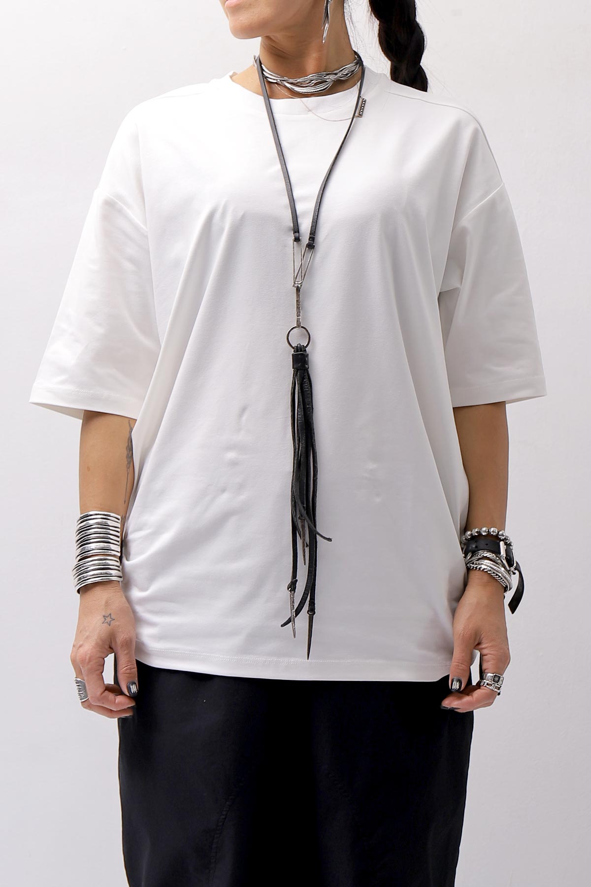 【thom/krom】 UNISEX COTTON MODAL RELAX FIT TEE MTS869_OFF WHITE