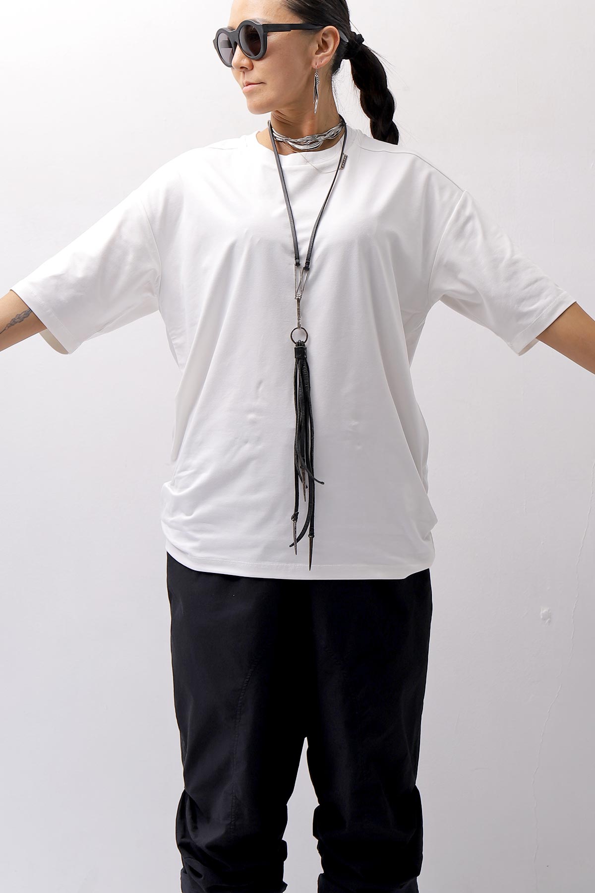 【thom/krom】 UNISEX COTTON MODAL RELAX FIT TEE MTS869_OFF WHITE