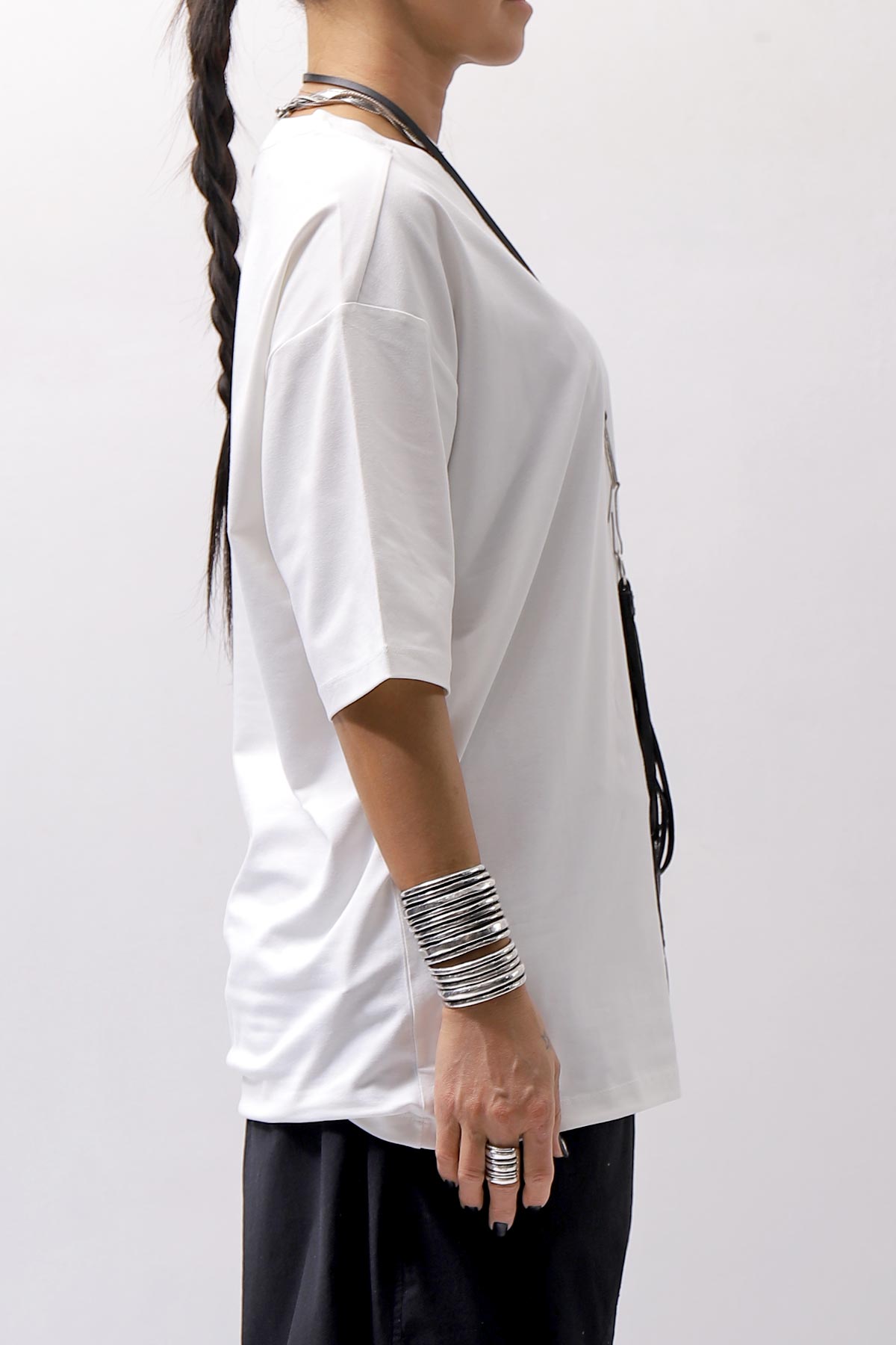 【thom/krom】 UNISEX COTTON MODAL RELAX FIT TEE MTS869_OFF WHITE